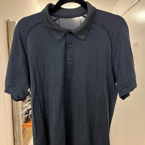 Men’s Lululemon metal vet tech polo Navy blue size large